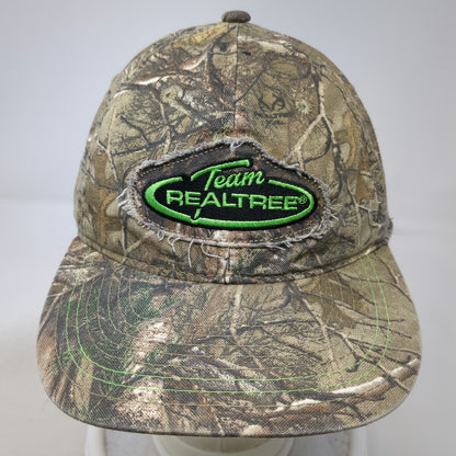 Outdoor Baseball Cap Brown Camo One Size Team Realtree Strapback Hat Green