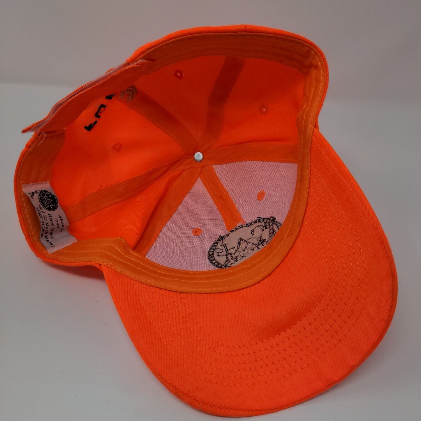 C-A-L Ranch Stores Strapback Hat Orange One Size Embroidered Fusion
