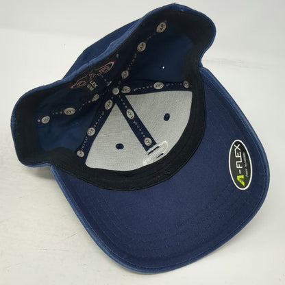 C.A.P. Brands Baseball Cap Blue M Cumberland Perry AVTS Stretch Fit Hat Logo CP