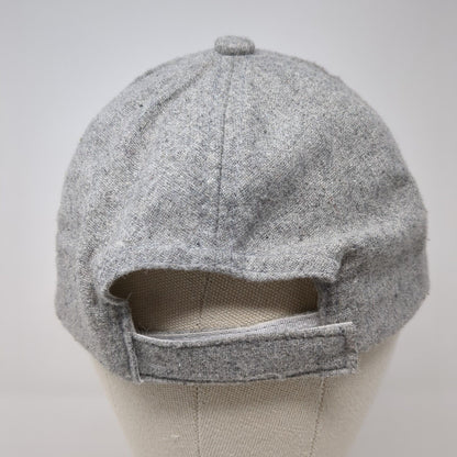Unbranded Strapback Hat Gray One Size Adjustable 6 Panel Blank Wool