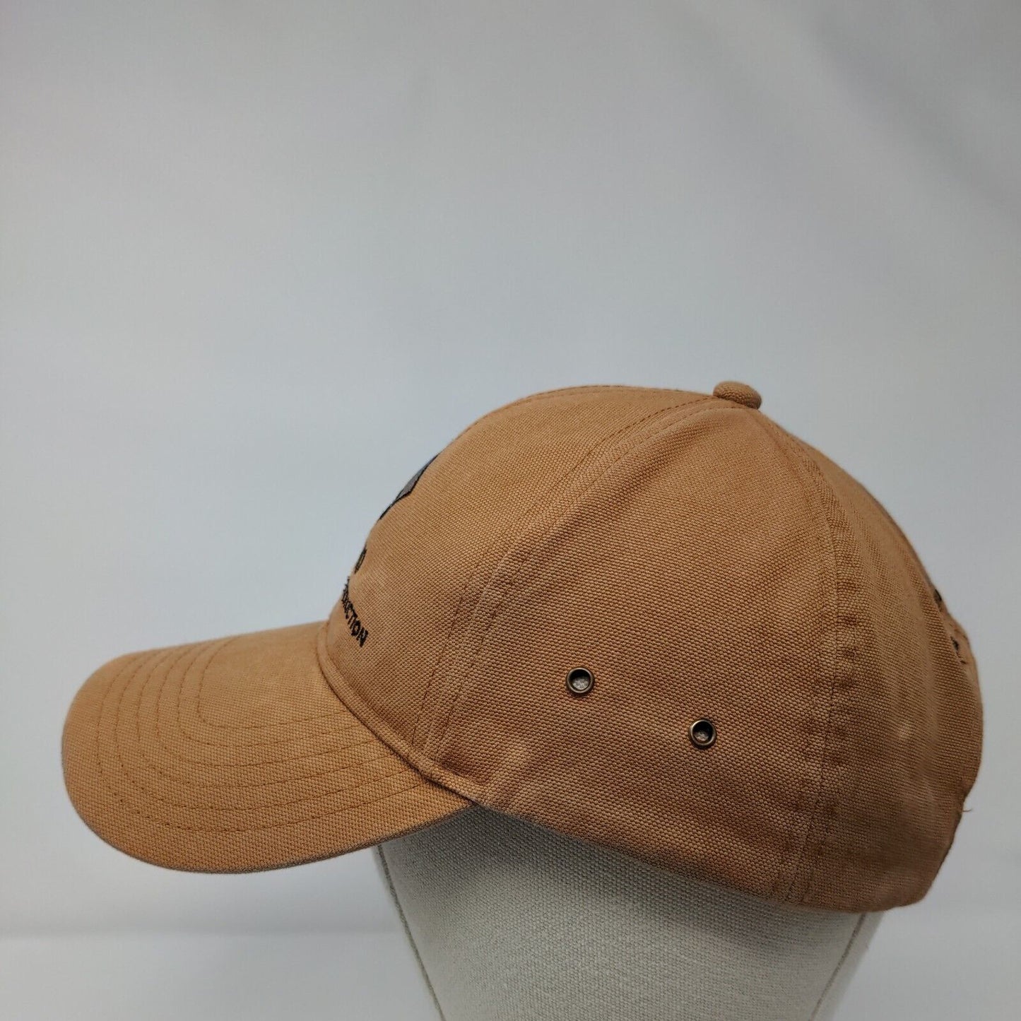 Idaho Materials & Construction Strapback Hat Tan OSFM Embroidered Otto
