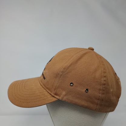 Idaho Materials & Construction Strapback Hat Tan OSFM Embroidered Otto