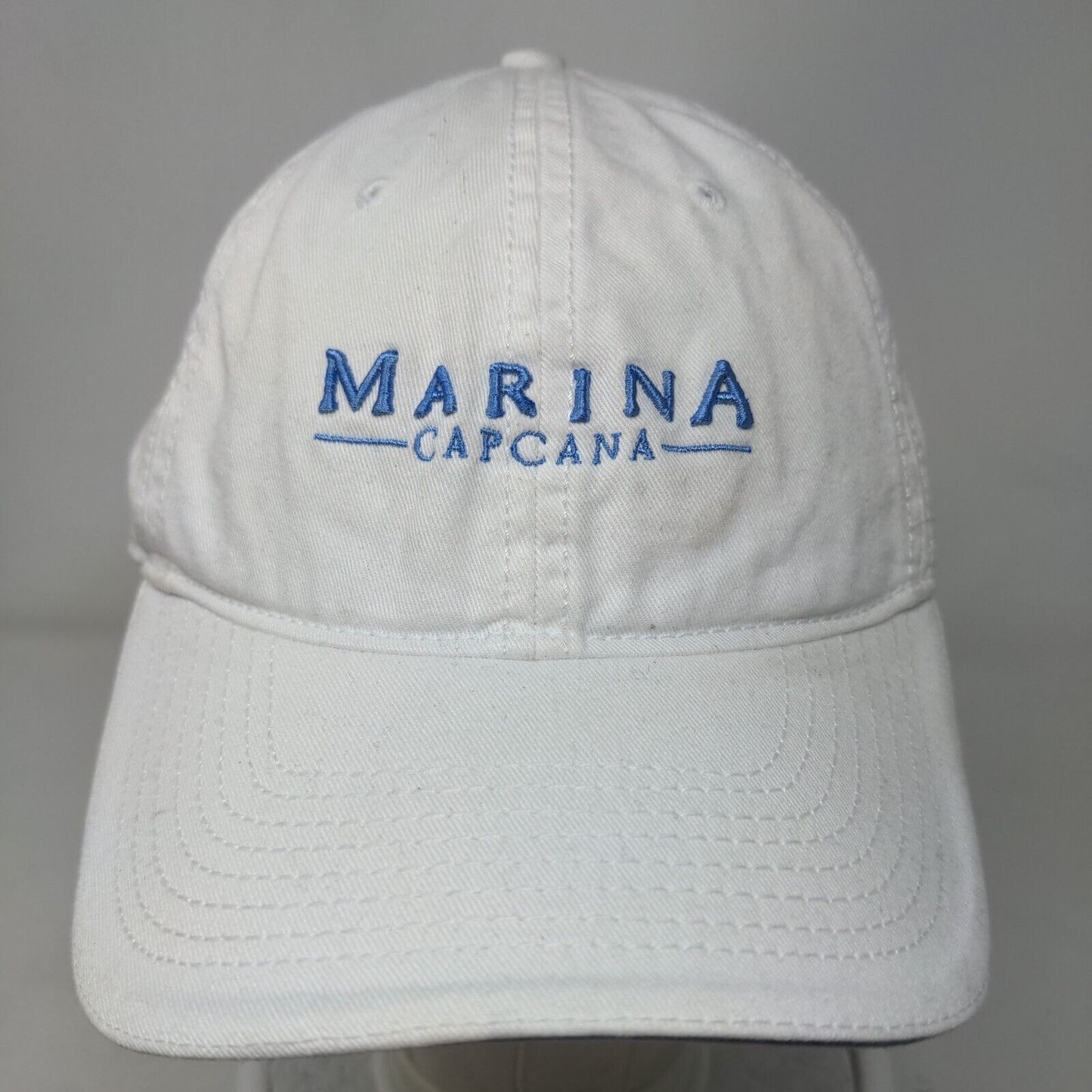 Marina Cap Cana Republica Dominicana Strapback Hat White OSFM Embroidered
