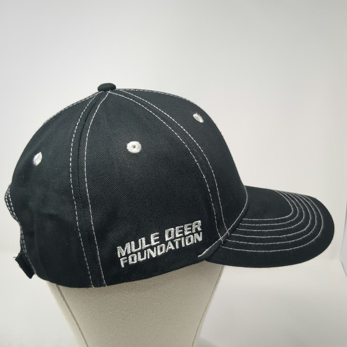 Mule Deer Foundation Baseball Cap Black One Size Contrast Stitch Volunteer Hat