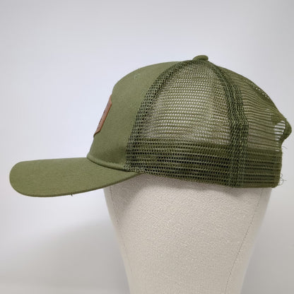 Green One Size Trucker Hat Snapback Mesh Adventure Mountain Graphic Patch Camp