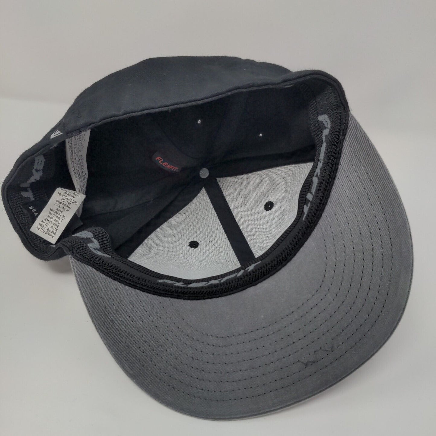 Quiksliver Fitted Hat Black Large/XL Embroidered Flexfit Colorblock