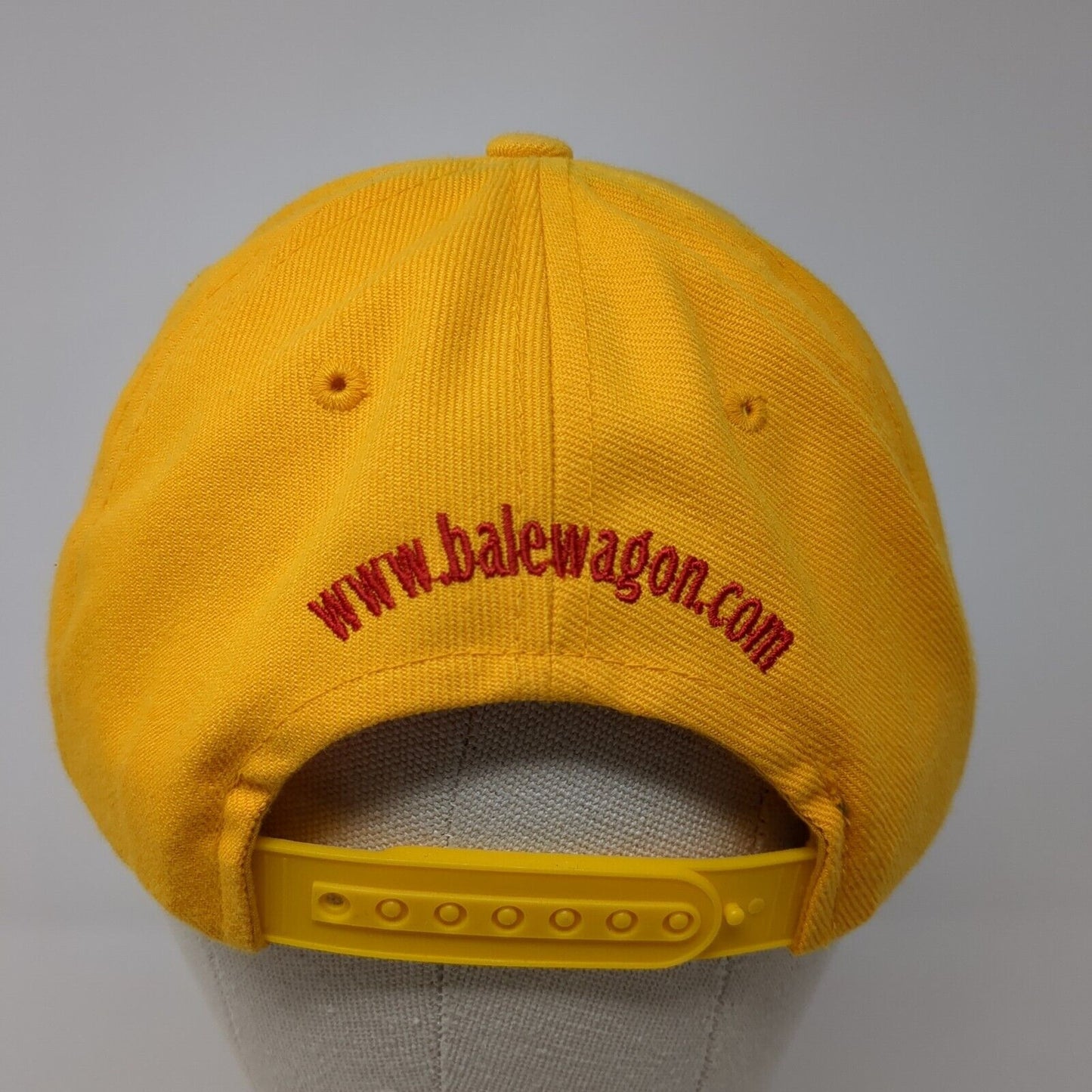 Jim Wilhite's Bale Wagons Snapback Hat Yellow One Size Embroidered