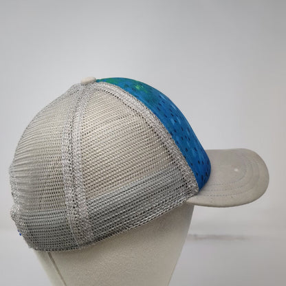 Patagonia Blue Trucker Hat One Size Mesh Snapback Fish Skin Graphic Pattern
