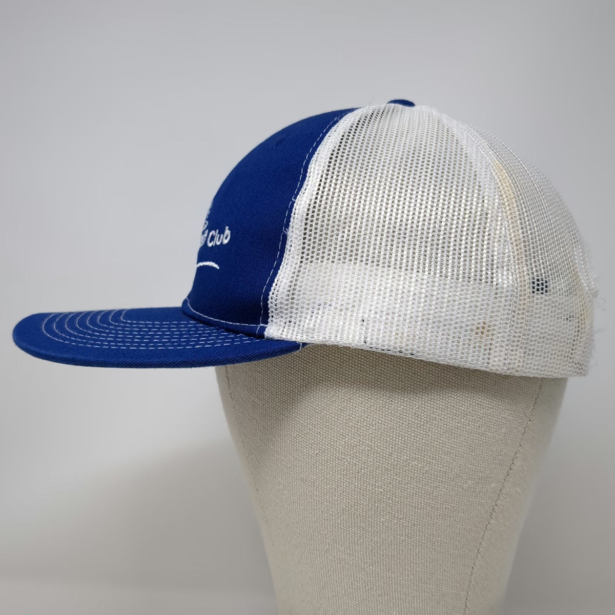 Port Authority Trucker Hat Blue One Size Lakeview Golf Club Mesh Snapback Golf