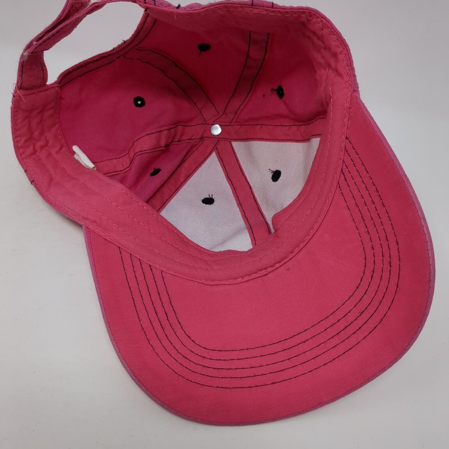 Unbranded Strapback Hat Pink One Size Solid 6 Panel Adjustable Blank