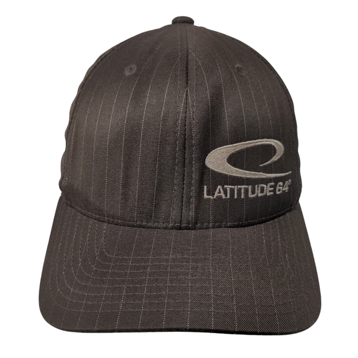 Latitude 64 Fitted Hat Brown S/M Flexfit Embroidered Vented Holes Yupoong