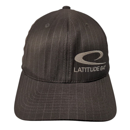 Latitude 64 Fitted Hat Brown S/M Flexfit Embroidered Vented Holes Yupoong