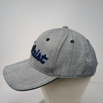Titleist Baseball Cap Gray One Size Glen Plaid Cotton Adjustable Slideback Hat