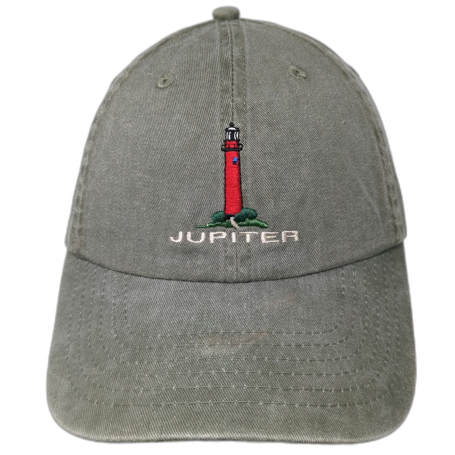 Royal Resortwear Jupiter Lighthouse Baseball Cap Green One Size Cotton Hat Beach
