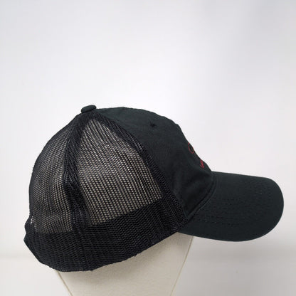 Panda Embroidery Strapback Mesh Back Trucker Hat Black OSFM Outdoor Cap