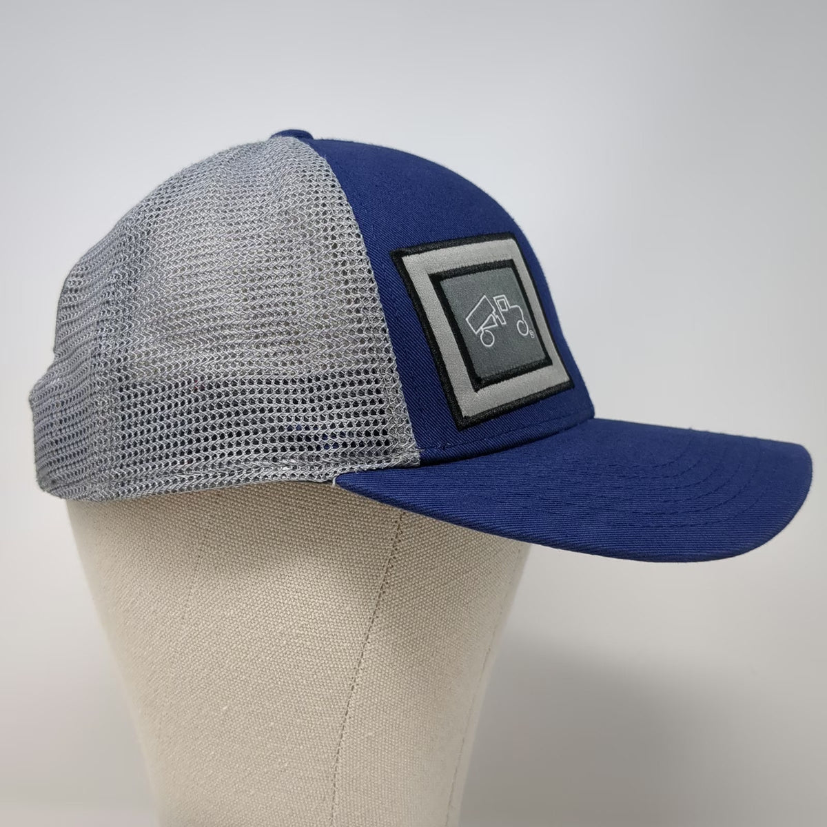 Bigtruck Trucker Hat Blue One Size Mesh Back Graphic Lining Logo Patch Snapback