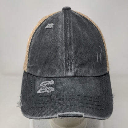 C.C Exclusives Strapback Trucker Hat Ponytail Multi One Size Mesh Back