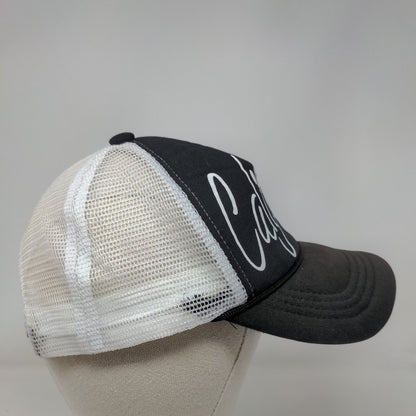 California Snapback Mesh Back Rope Trucker Hat OSFA Black Colorblock