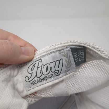 WHJ Western Hunting Journal Trucker Hat Black OS Adjustable Mesh Back Ivory