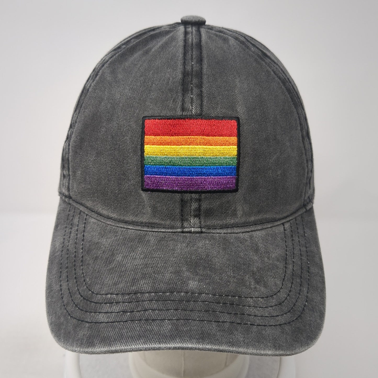 Rainbow Pride Slideback Hat Gray One Size Adjustable David And Young