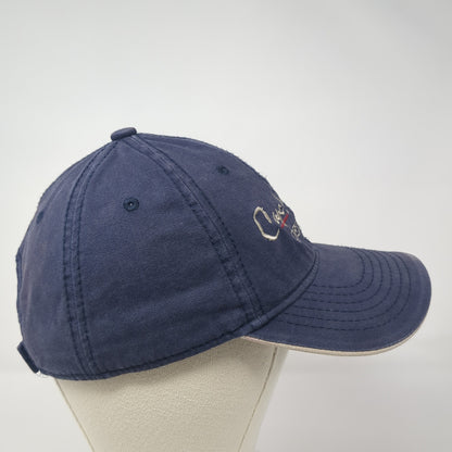 Cape Henlopen Strapback Baseball Cap Blue One Size Adjustable Embroidered Jhats