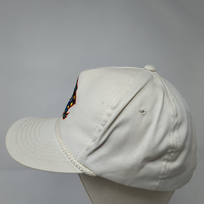 Snoopy Top Pop Slideback Rope Hat White One Size Solid Leather Strap