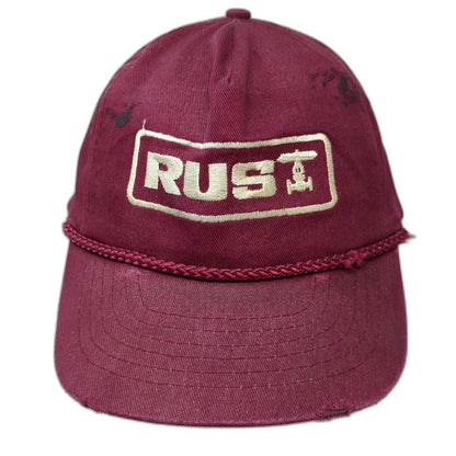 5 Panel Red Hat One Size Rope Snapback Patch Valve Industrial Workwear Trucking