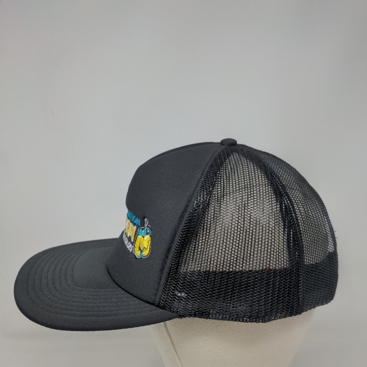 Tobacco Prevention Champion Snapback Trucker Hat Black One Size Mesh Back Otto