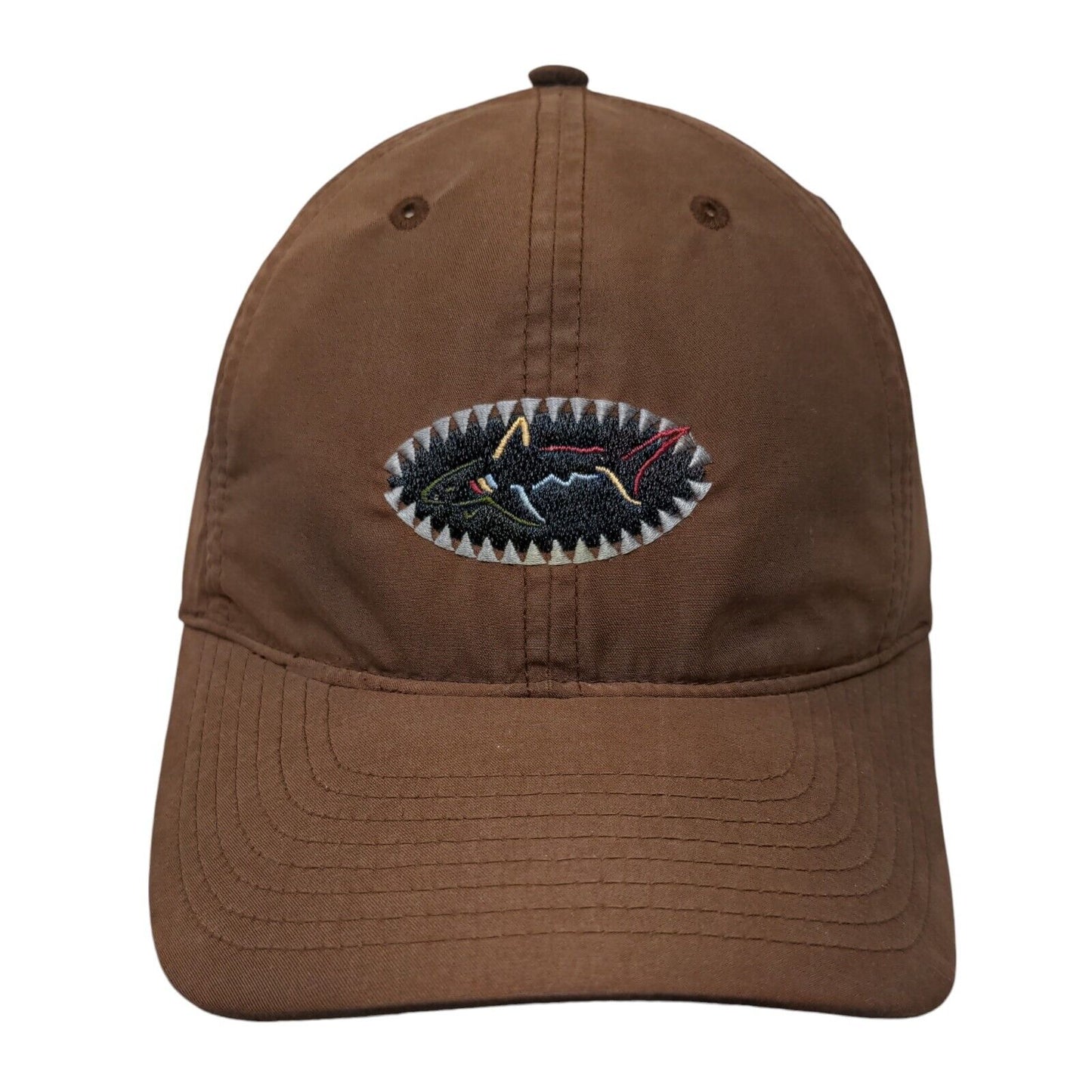 Greg Norman Strapback Hat Brown OSFA Adjustable Embroidered 6 Panel Polyester