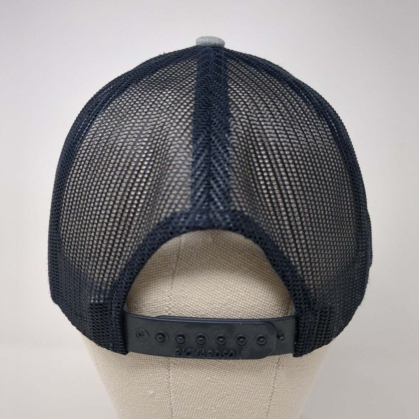 ST Snapback Mesh Back Trucker Hat Gray One Size Embroidered Richardson