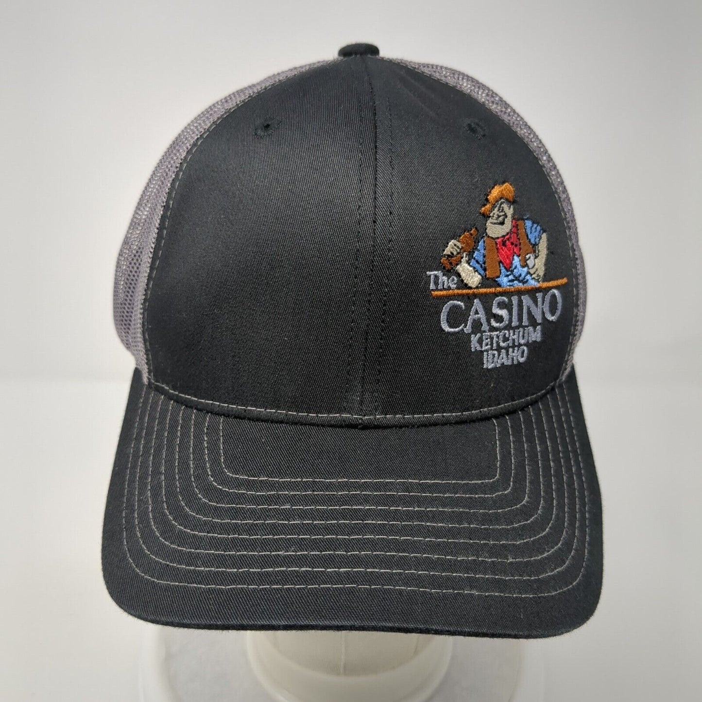 The Casino Ketchum Idaho Snapback Trucker Hat Black OS Adjustable Richardson