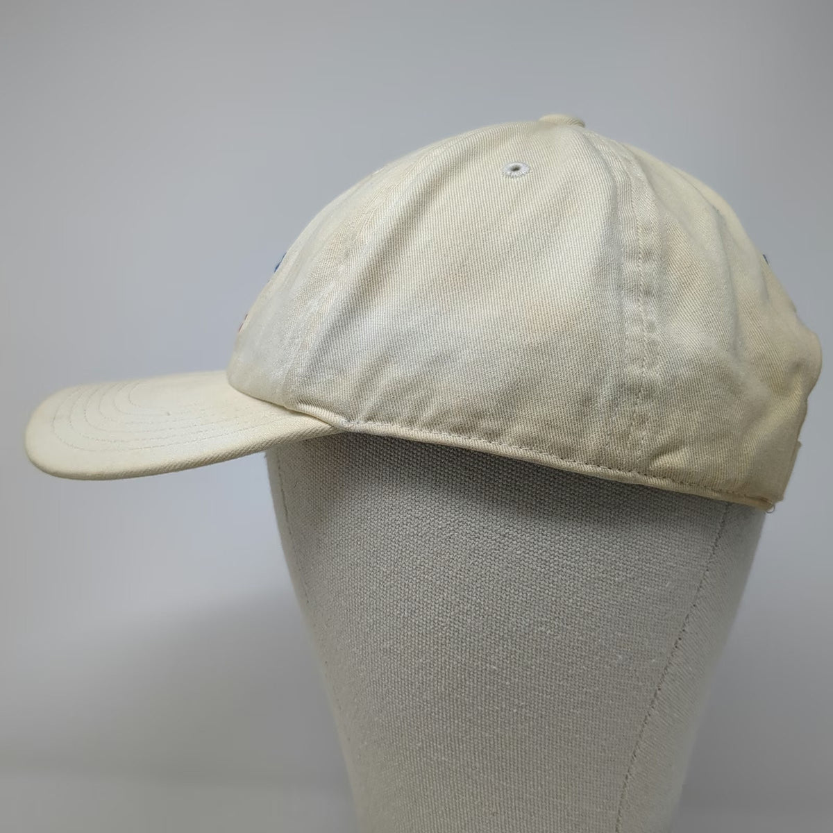 Adidas Baseball Cap Beige One Size Embroidered Trefoil Logo Stars Cotton Hat