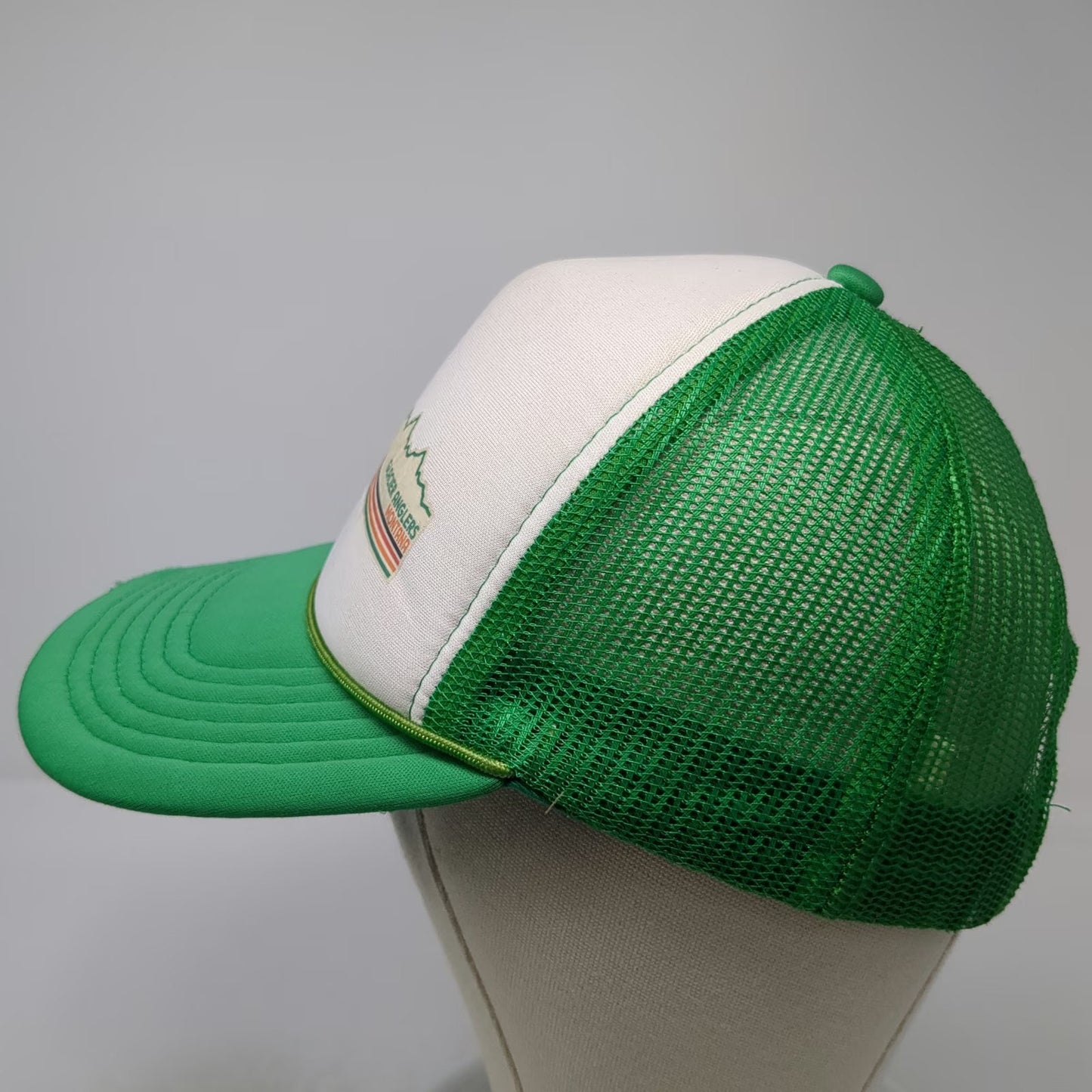 Ouray Trucker Hat Green White One Size Glacier Anglers Montana Fishing Snapback