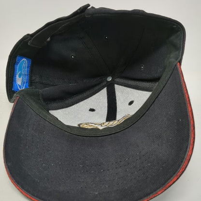 Hawaiian Headwear Baseball Cap Black OS Maui Hang Loose Shaka Sandwich Brim Hat