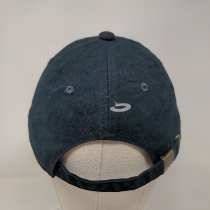 Unbranded Slideback Hat Black One Size Adjustable Vented Holes Blank Cotton
