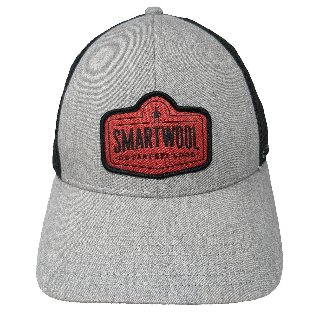 Smartwool Trucker Hat Gray Black Red One Size Snapback Mesh Go Far Feel Good