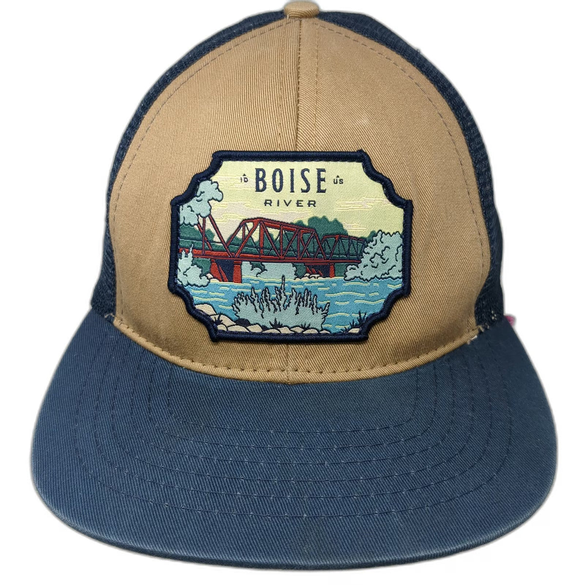 Sendero Provisions Co Boise River Idaho Blue Brown Trucker Hat One Size Snapback