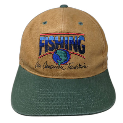 Outdoor Cap Snapback Brown Green One Size Fishing An American Tradition Hat