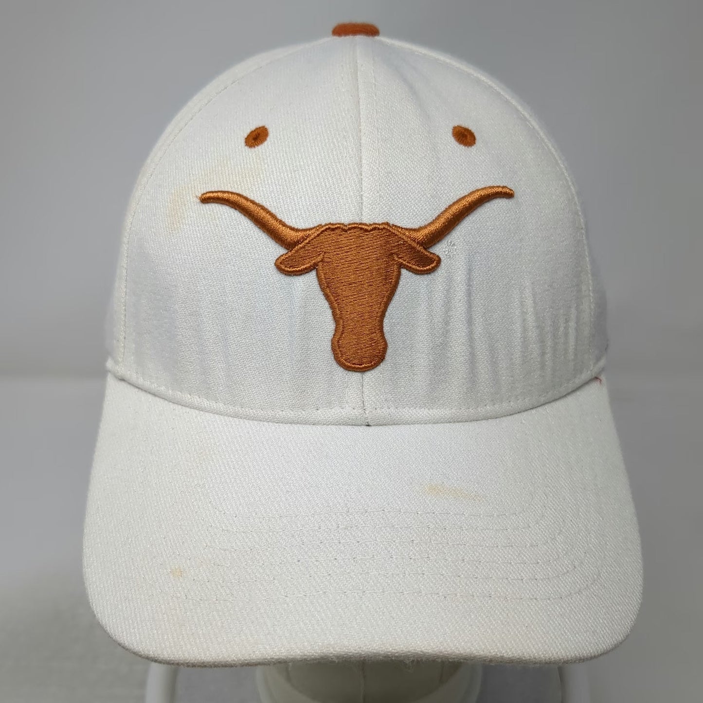 Texas Longhorns NCAA Top of the World Baseball Cap White Orange One Size Stretch