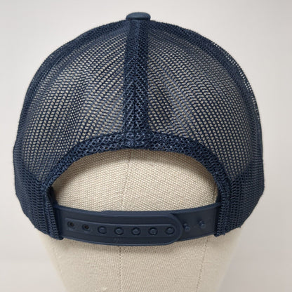 Santa Barbara County Snapback Trucker Hat Blue One Size Mesh Back Yupoong