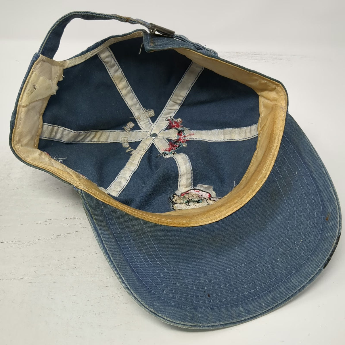 Cobra Caps Baseball Cap Blue Rad Rex Dinosaur Get On Board Denim Hat Vintage
