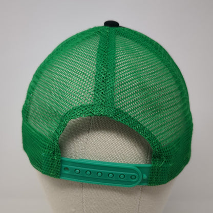 Leaf Clover Snapback Trucker Hat Green One Size Adjustable Mesh Back 6 Panel