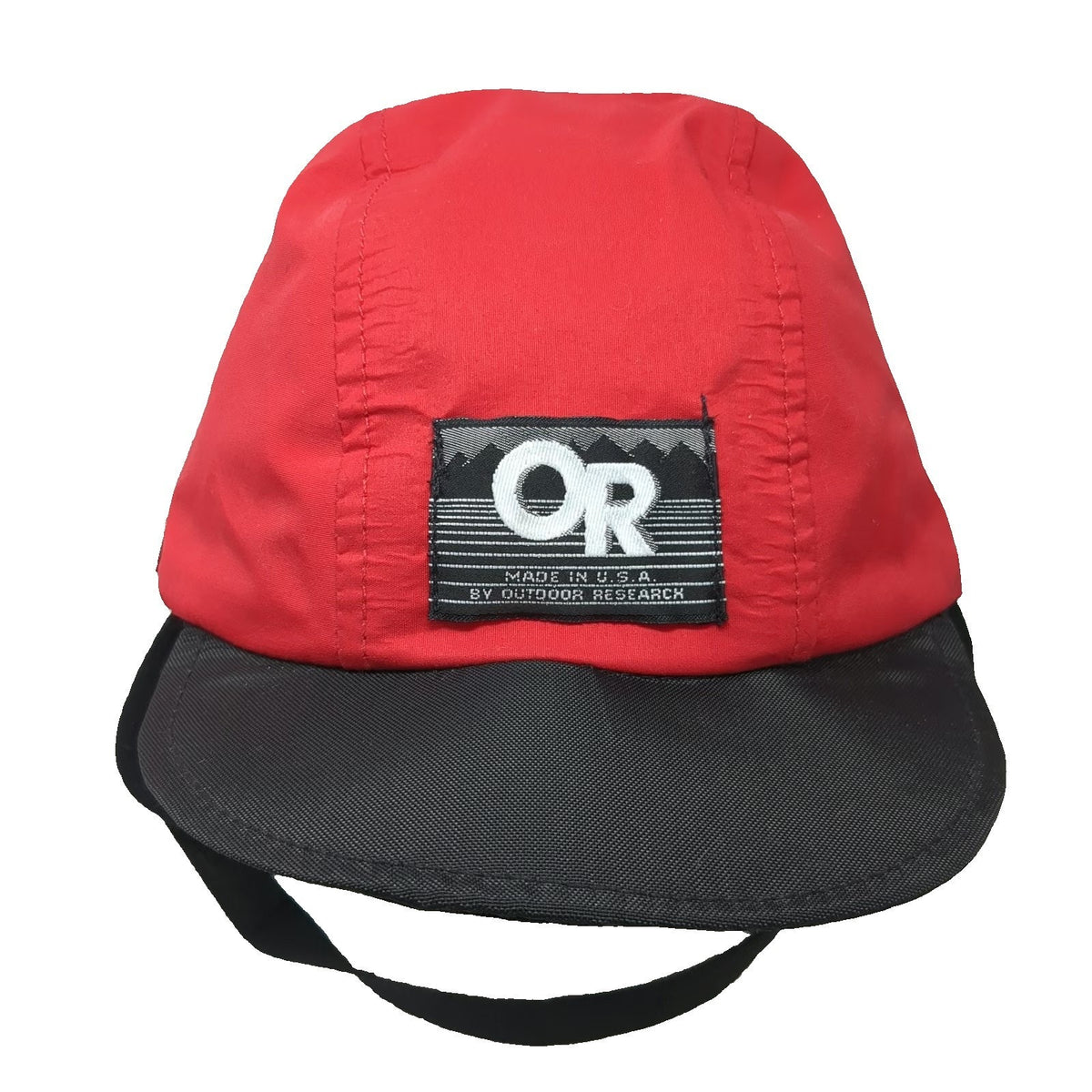Outdoor Research Baseball Cap Red M Gore-Tex Ear Flaps Made in USA Toggle Hat