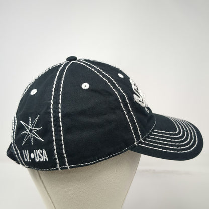 Hat Graphix 360 Baseball Cap Black One Size Las Vegas Nevada Sign White Stitch