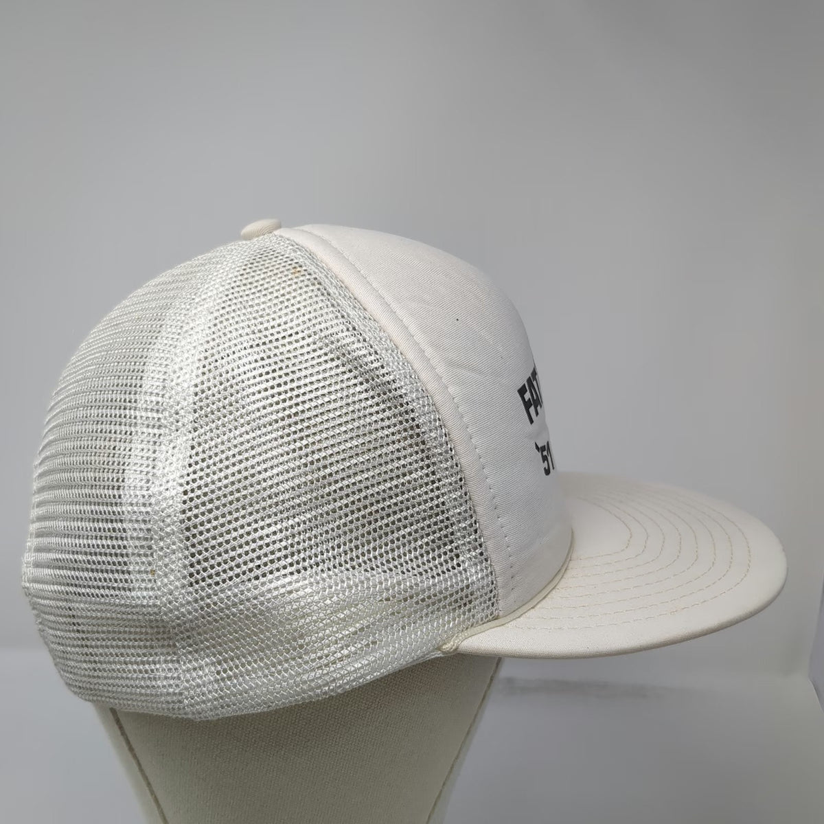 Sportcap Trucker Hat White One Size Mesh Golf Fat Croo 51 CHS Snapback Foam Logo