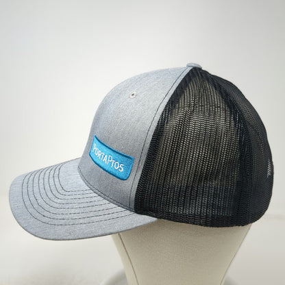 Richardson Trucker Hat Gray One Size Snapback Portapros Mesh Patch Logo Hat