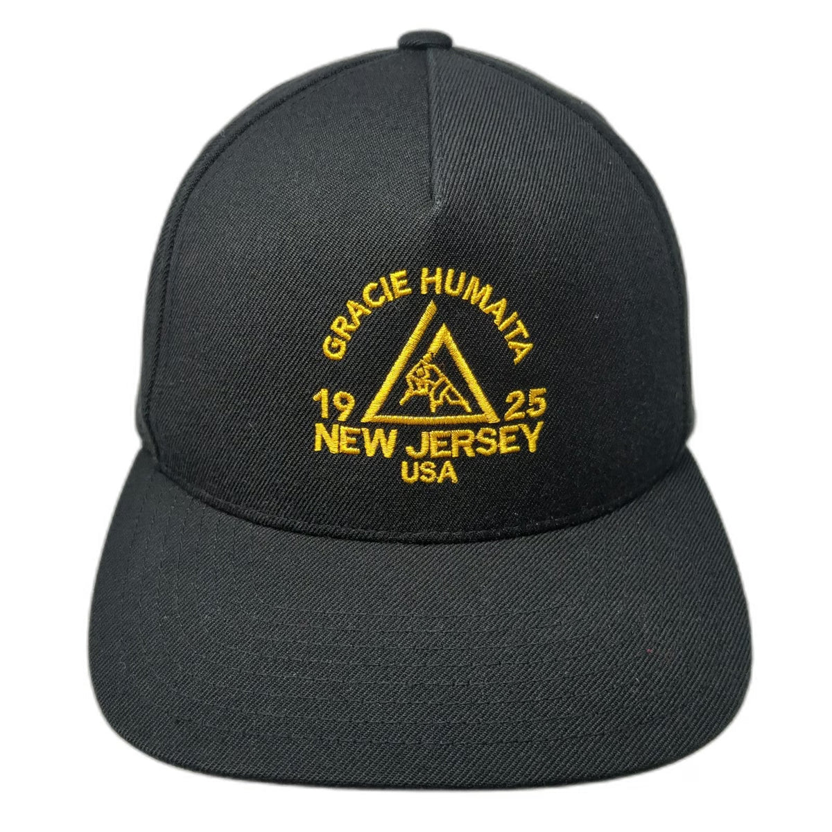 Yupoong 5 Panel Black One Size Hat Gracie Humaita New Jersey Snapback Flat Brim