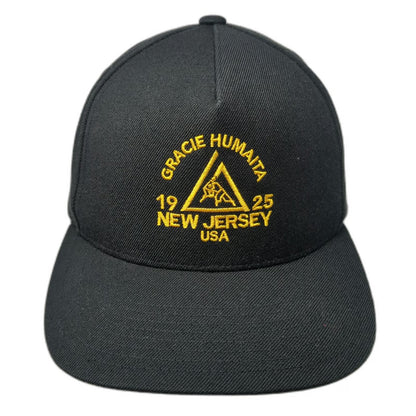 Yupoong 5 Panel Black One Size Hat Gracie Humaita New Jersey Snapback Flat Brim