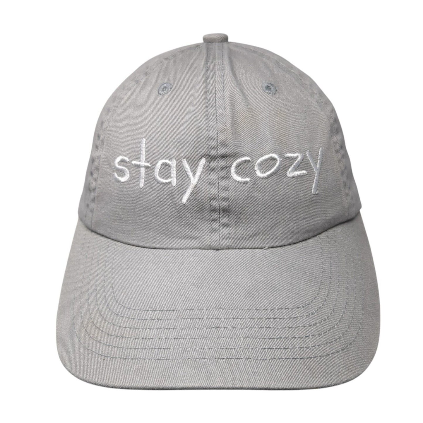 Stay Cozy Slideback Hat Gray One Size Adjustable Embroidered Port Authority