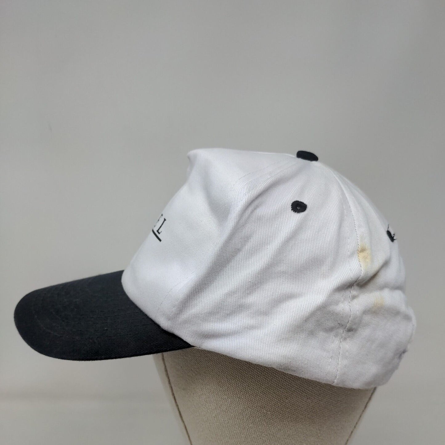 Rexel Snapback Hat White OSFA Adjustable Vented Holes 6 Panel Toppers